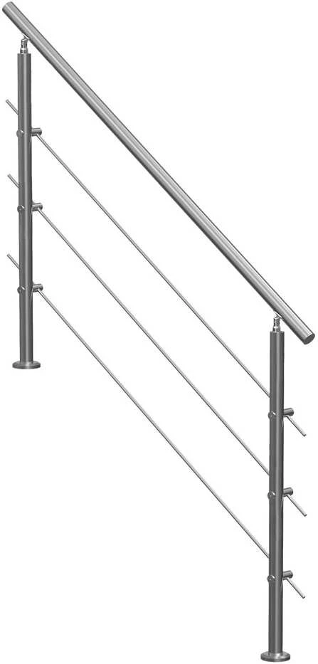 VEVOR 59 cm lauko turėklai su 3 skersiniais