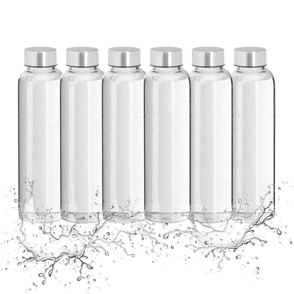 Gertuvė Relaxdays 6 dalių stiklinių vandens butelių rinkinys, 500 ml