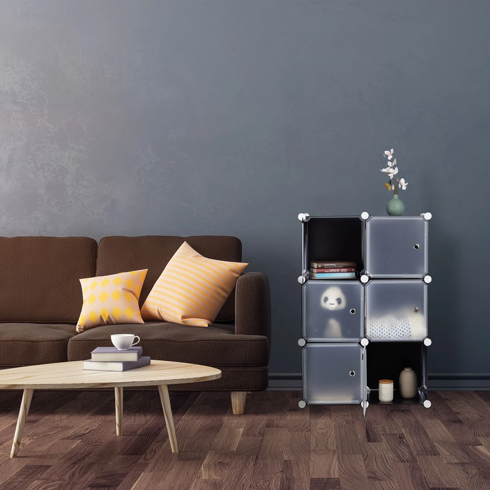 Relaxdays 6 durų lentynų sistema