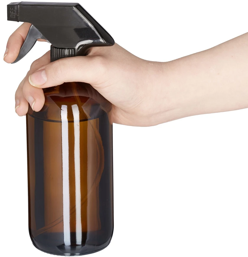 Relaxdays 6 rudų stiklinių purškimo buteliukų rinkinys 500ml