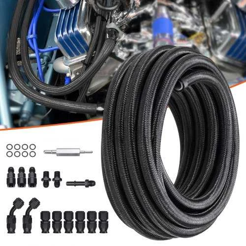 VEVOR 6AN kuro linijos rinkinys, 25 pėdų PTFE žarna