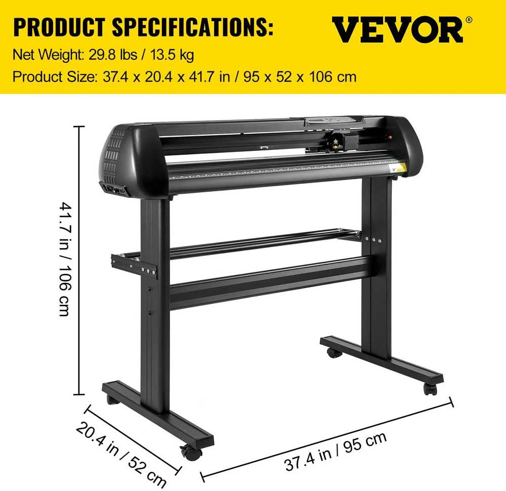 Spausdintuvas VEVOR 71 cm vinilo pjovimo aparatas su stovu
