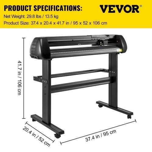 Spausdintuvas VEVOR 71 cm vinilo pjovimo aparatas su stovu