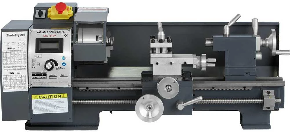 VEVOR 750W mini metalo tekinimo staklės su priedų dėže