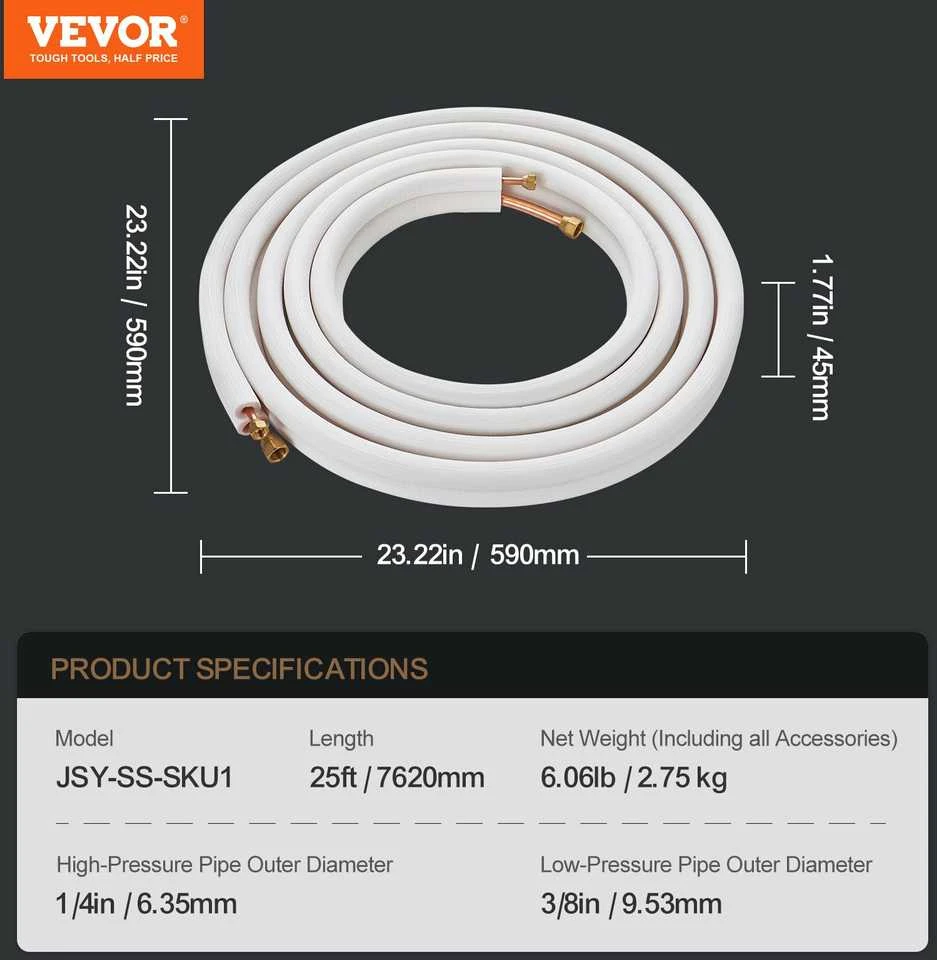 VEVOR 7620 mm mini skirstymo linija oro kondicionieriams