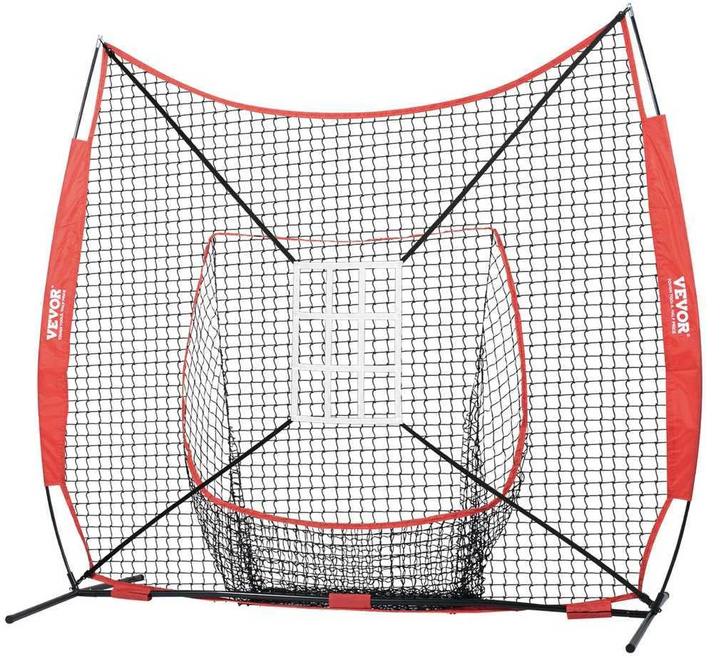 VEVOR 7x7 pėdų beisbolo ir softbolo tinklas