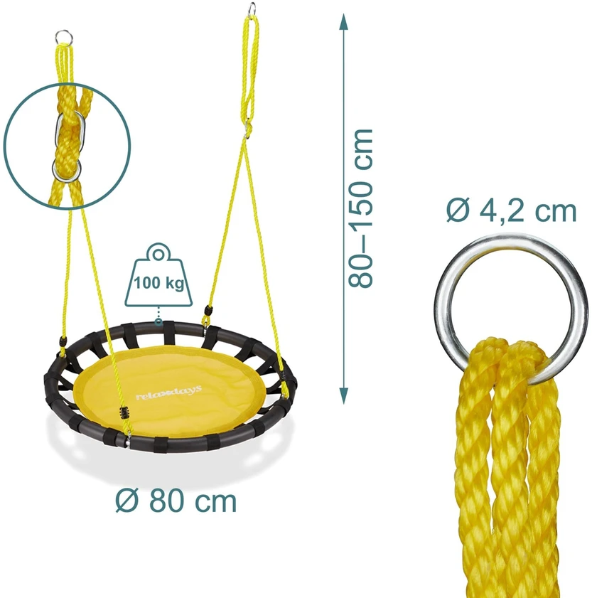 Relaxdays 80 cm lizdo sūpynės