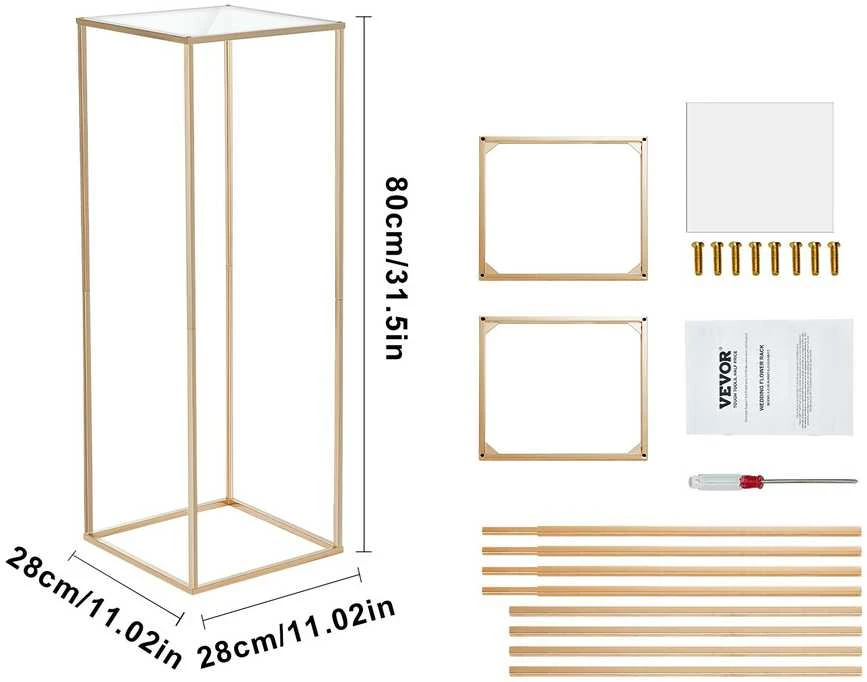 VEVOR 80cm aukštas vestuvių gėlių stovas