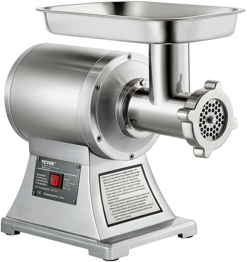 VEVOR 8500W komercinis nerūdijančio plieno mėsmalė