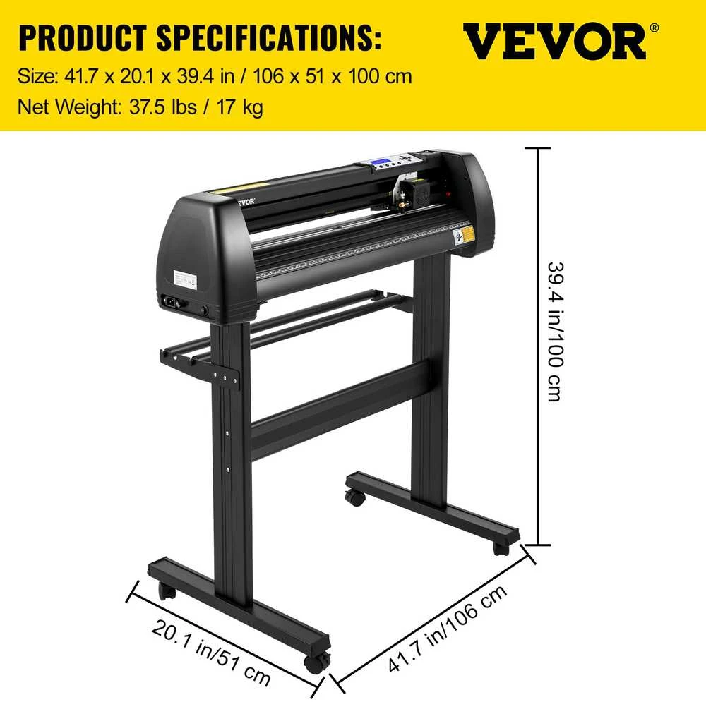 VEVOR 870 mm vinilų pjaustymo mašina su SignCut programine įranga