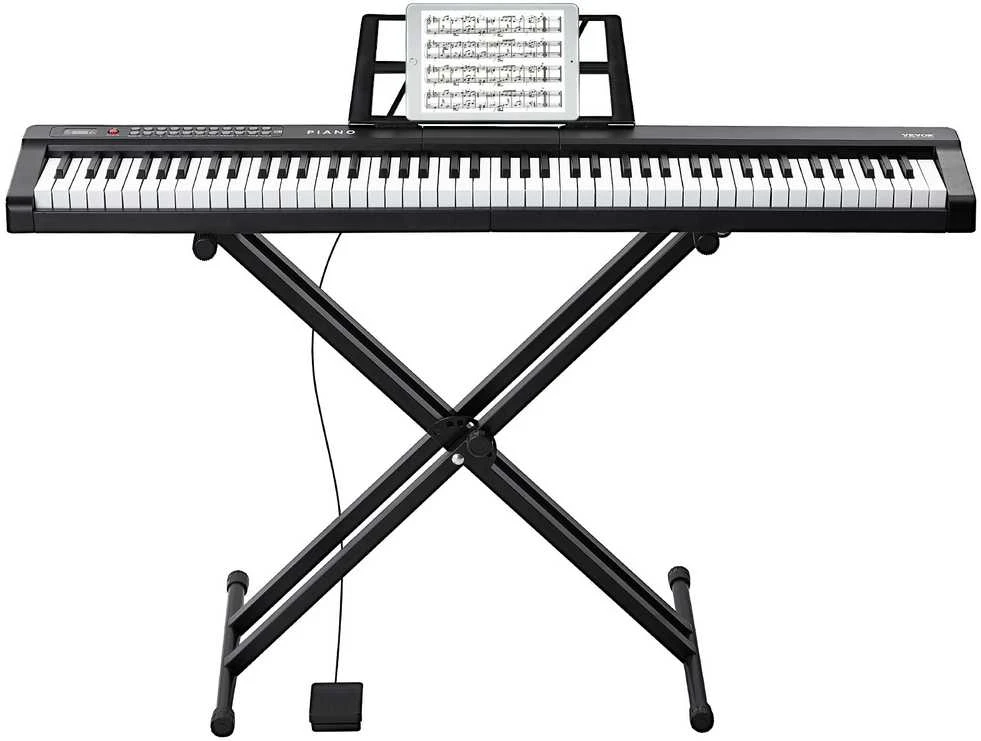 VEVOR 88 klavišų skaitmeninis pianinas su stovu