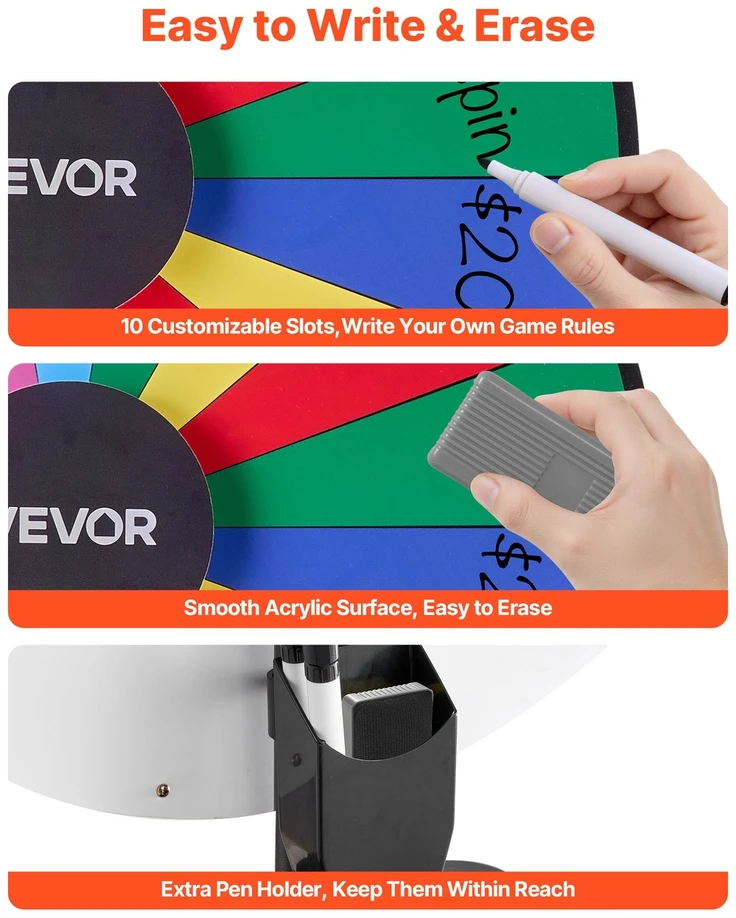 VEVOR 914 mm prizininko rato rinkinys su stovu