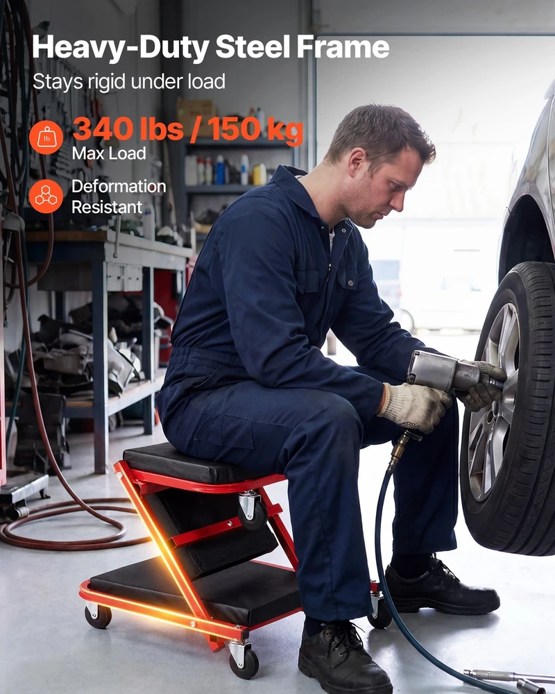 VEVOR 920 mm 3 viename sulankstomas automechaniko gultas