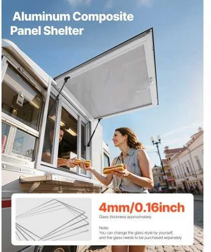 VEVOR 92x92 cm maisto vilkiko aptarnavimo langas