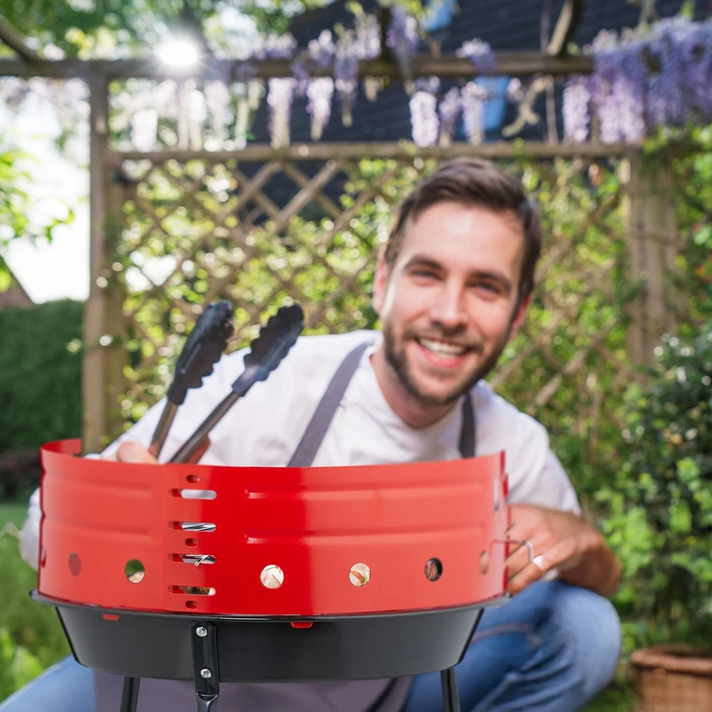 Relaxdays Anglinė kepsninė su stovu Ø 37 cm
