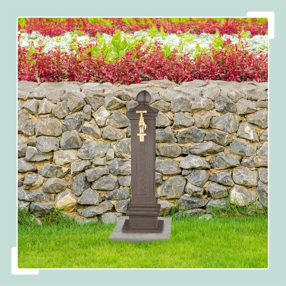 Relaxdays Antikinio stiliaus koloninis fontanas 47 cm