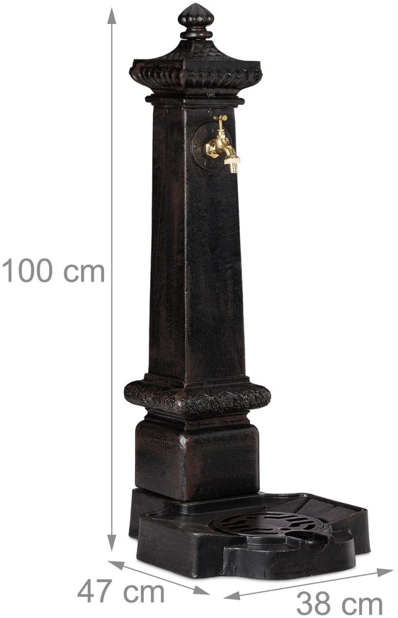 Relaxdays Antikvarinis XXL laisvai pastatomas fontanas