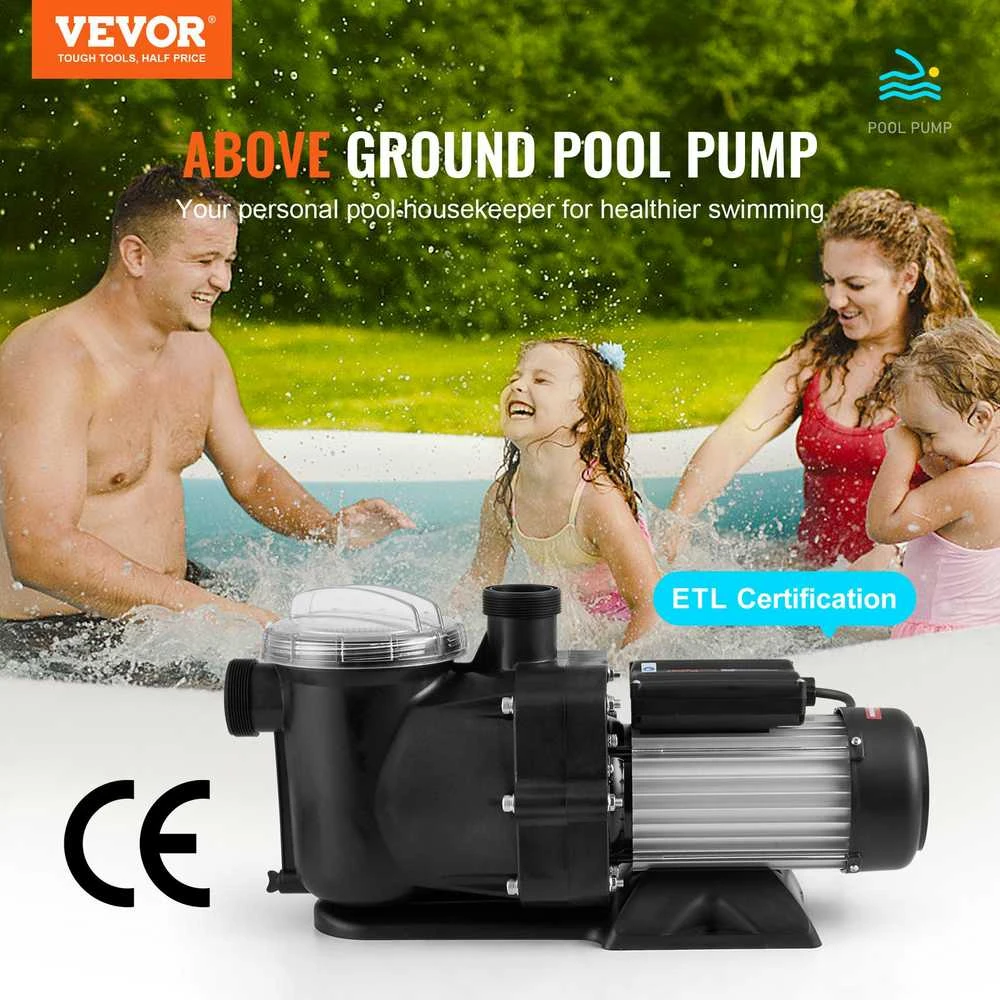 VEVOR Antžeminis baseino siurblys 1,5 AG 100 GPM