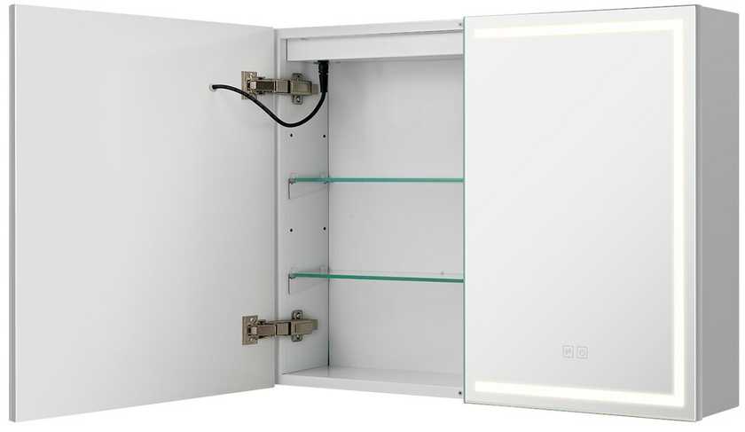 VEVOR Apšviesta vaistų spintelė su HD veidrodžiu 60 x 80 cm