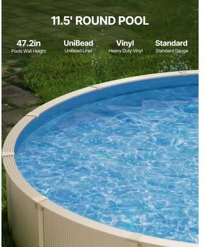 VEVOR Apvalus baseino įdėklas 18 pėdų unibead 120 cm