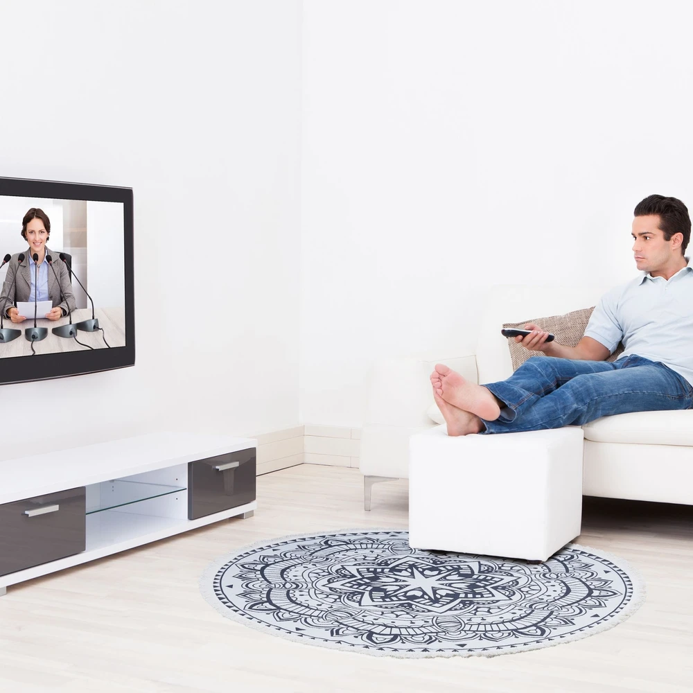 Relaxdays Apvalus kilimas su mandalos dizainu