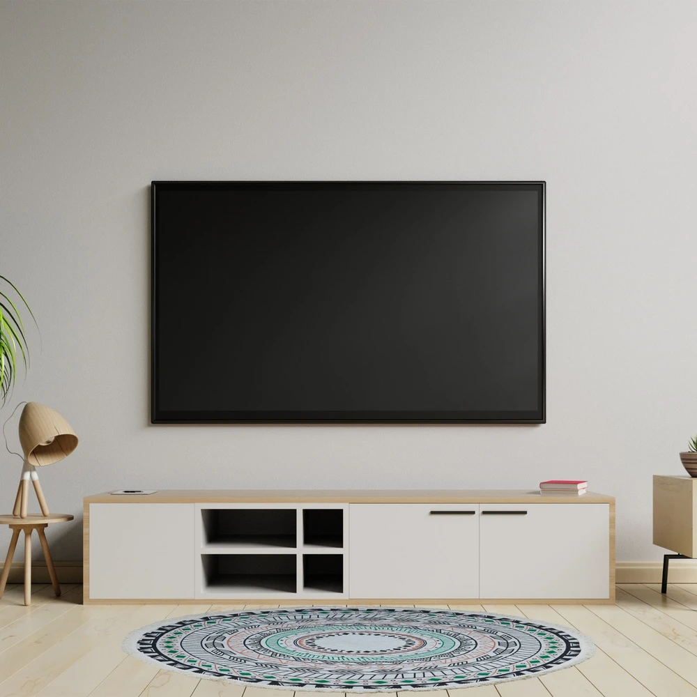 Relaxdays Apvalus kilimas su mandalos dizainu