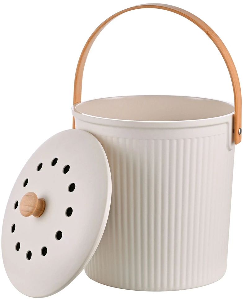 Relaxdays Apvalus virtuvinis komposto kibiras, 5.6L