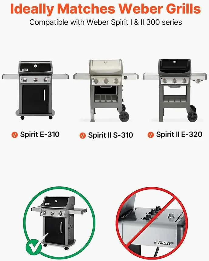 VEVOR Aromatizavimo strypeliai 39 cm Weber Spirit 300