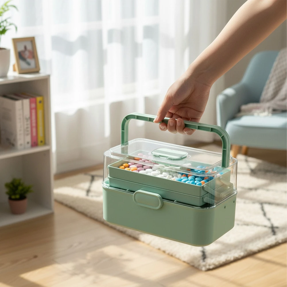 Relaxdays Atlenkiama plastikinė vaistinėlė