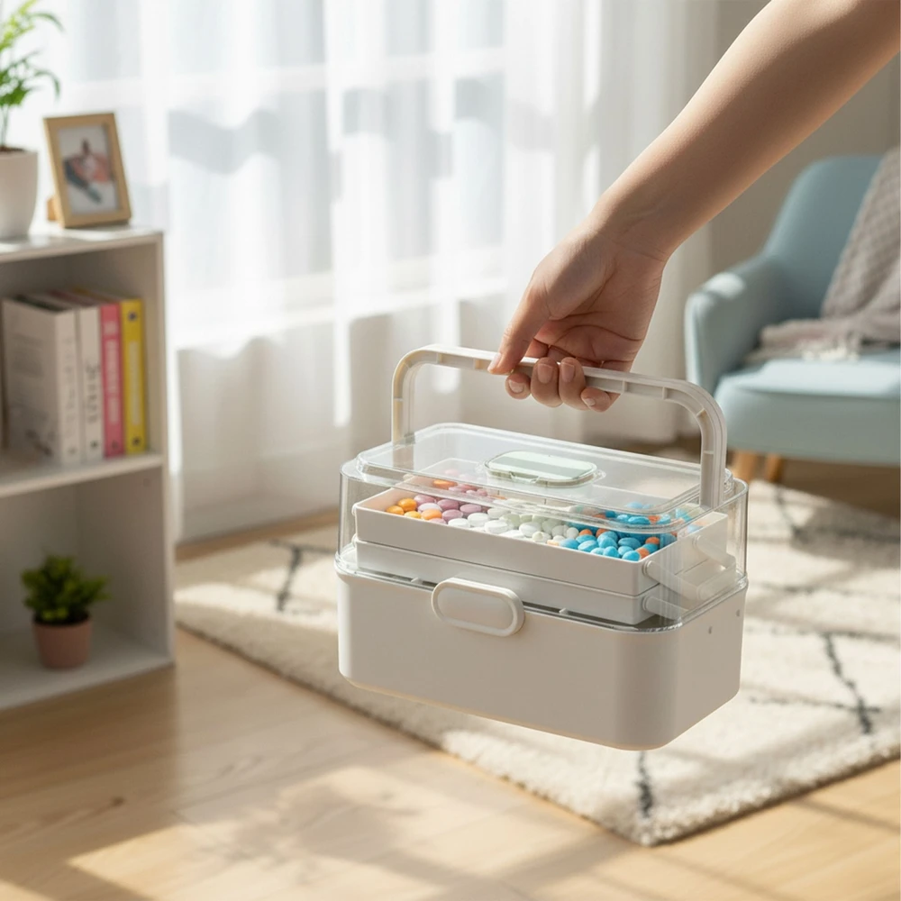 Relaxdays Atlenkiama plastikinė vaistinėlė