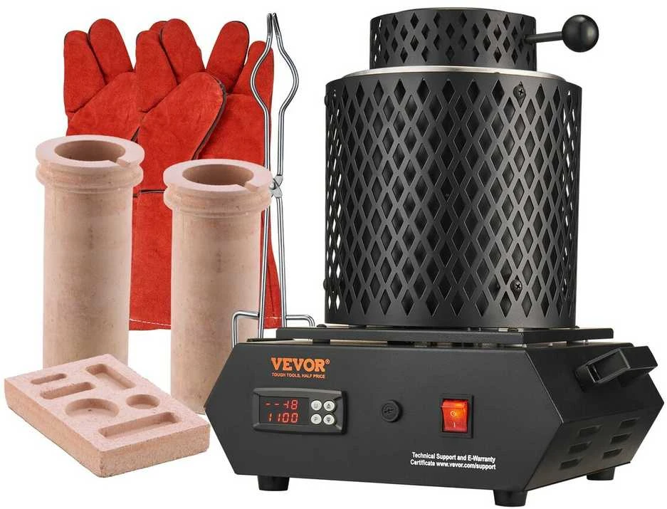VEVOR Auksinė lydymo krosnis 1350W 1150°C