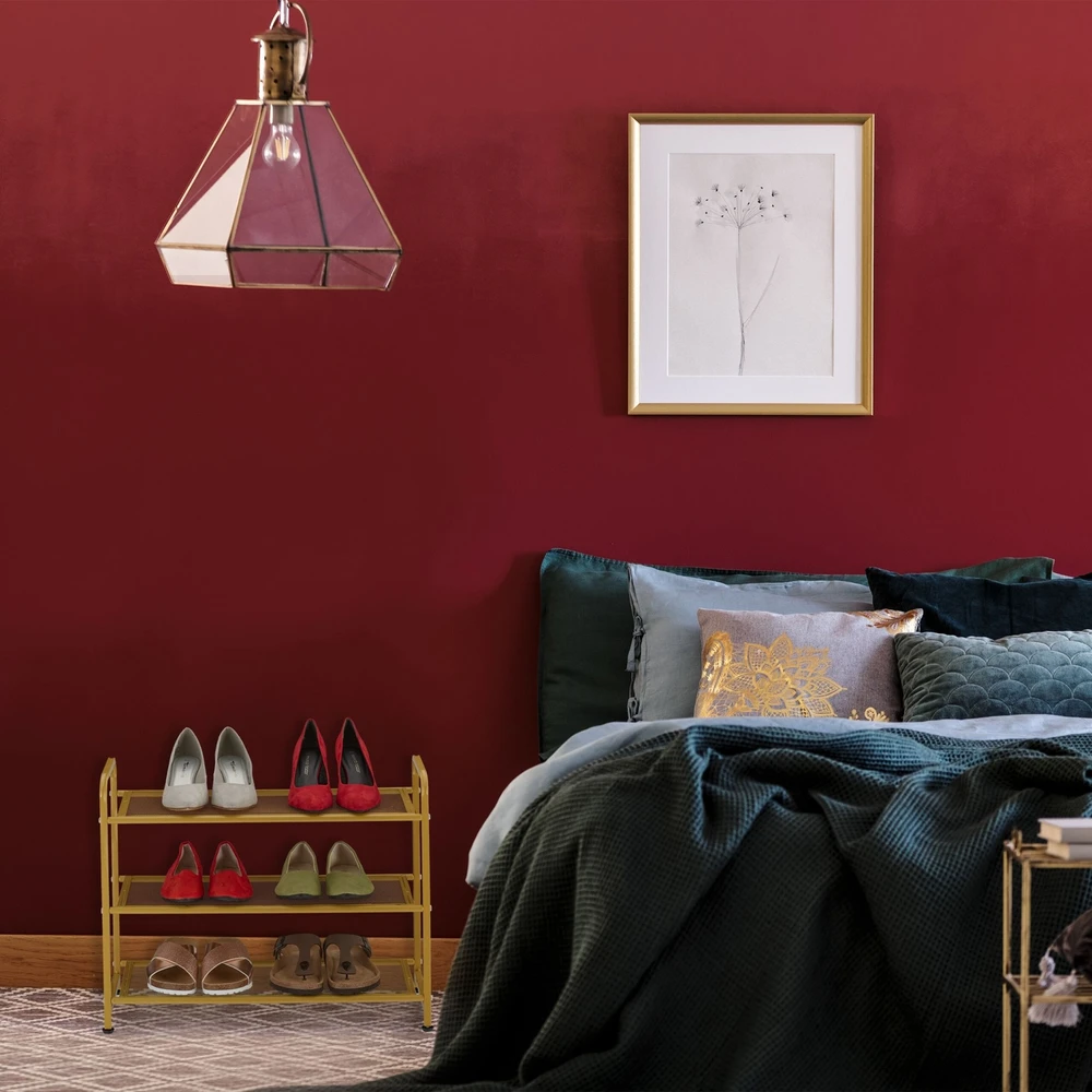 Relaxdays Auksinė metalinė batų lentyna