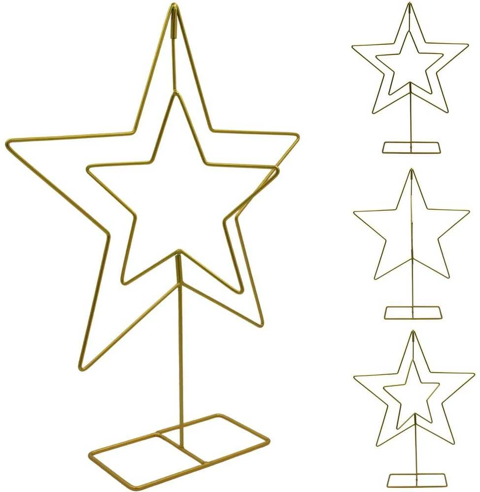EDELMAN auksinė metalinė dekoratyvinė žvaigždė 50cm
