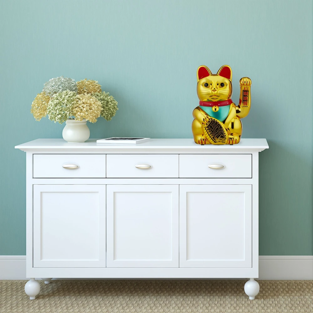 Relaxdays Auksinė XL mojuojanti Maneki Neko katė