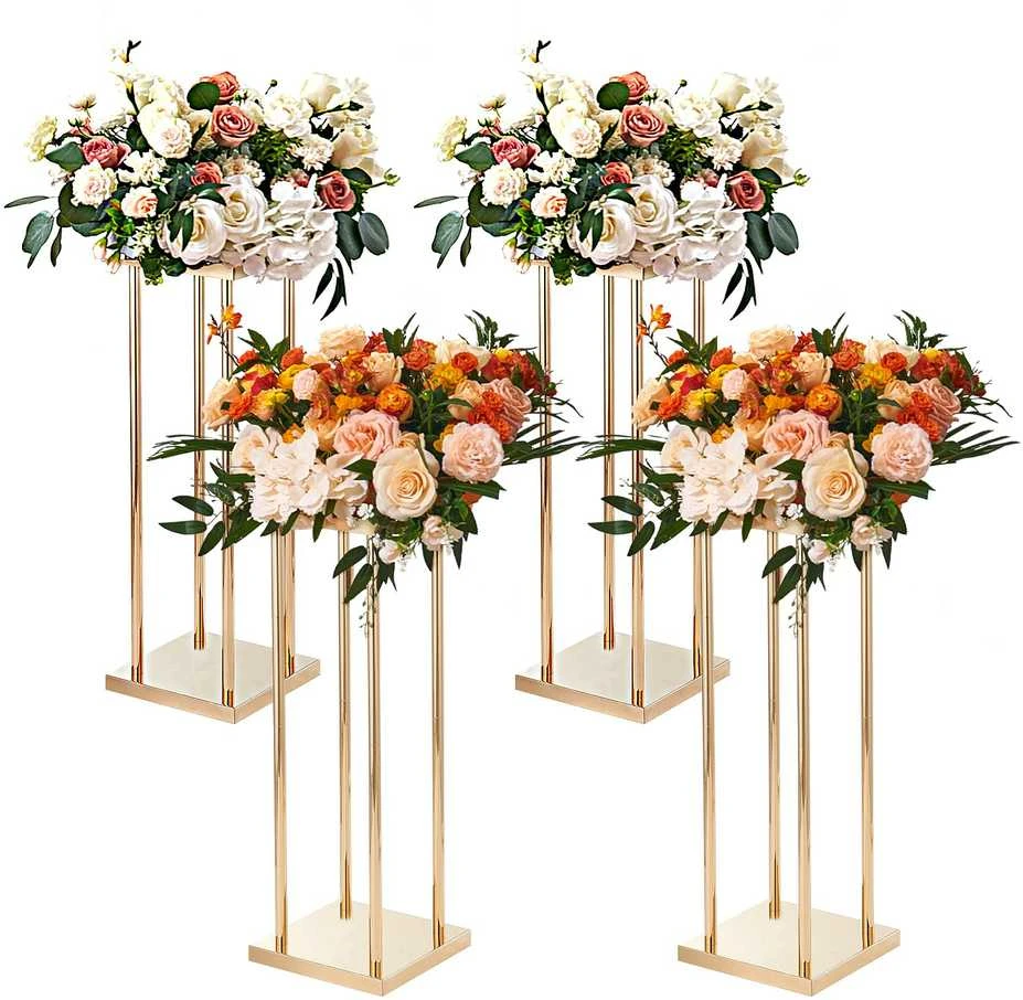 VEVOR Auksinis vestuvių gėlių stovas, 80 cm aukščio