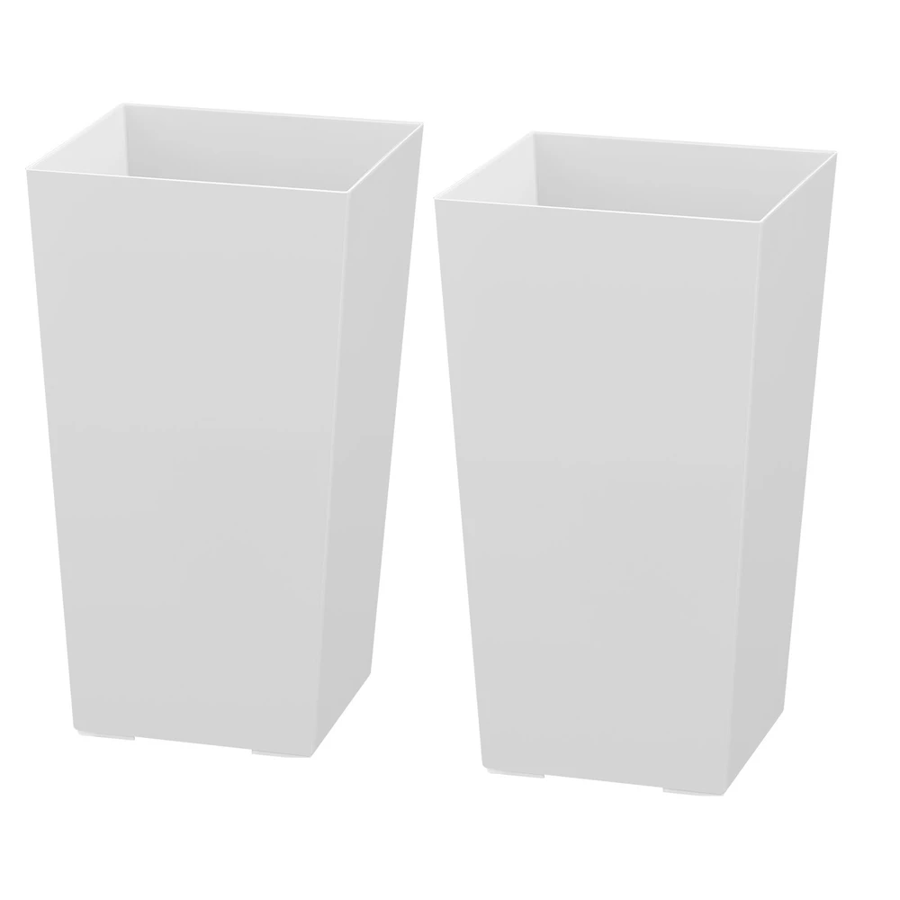 Vevor Aukšti vazonai rinkinys 2 vnt, 550 mm, balti