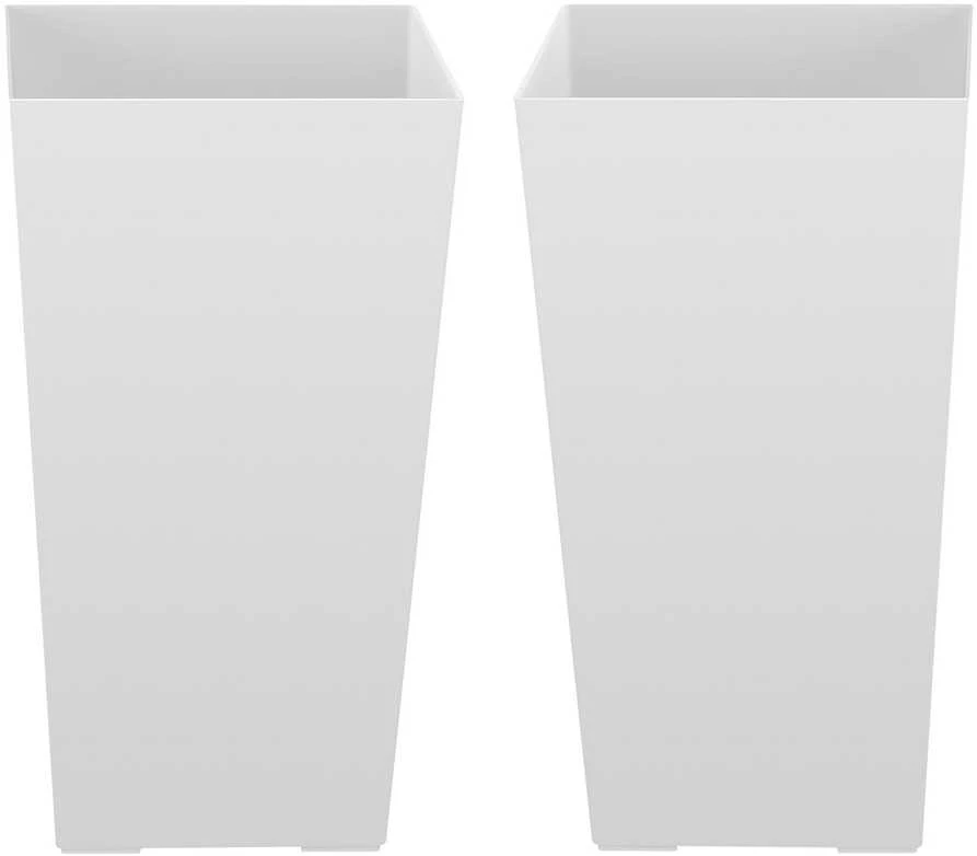 Vevor Aukšti vazonai rinkinys 2 vnt, 550 mm, balti