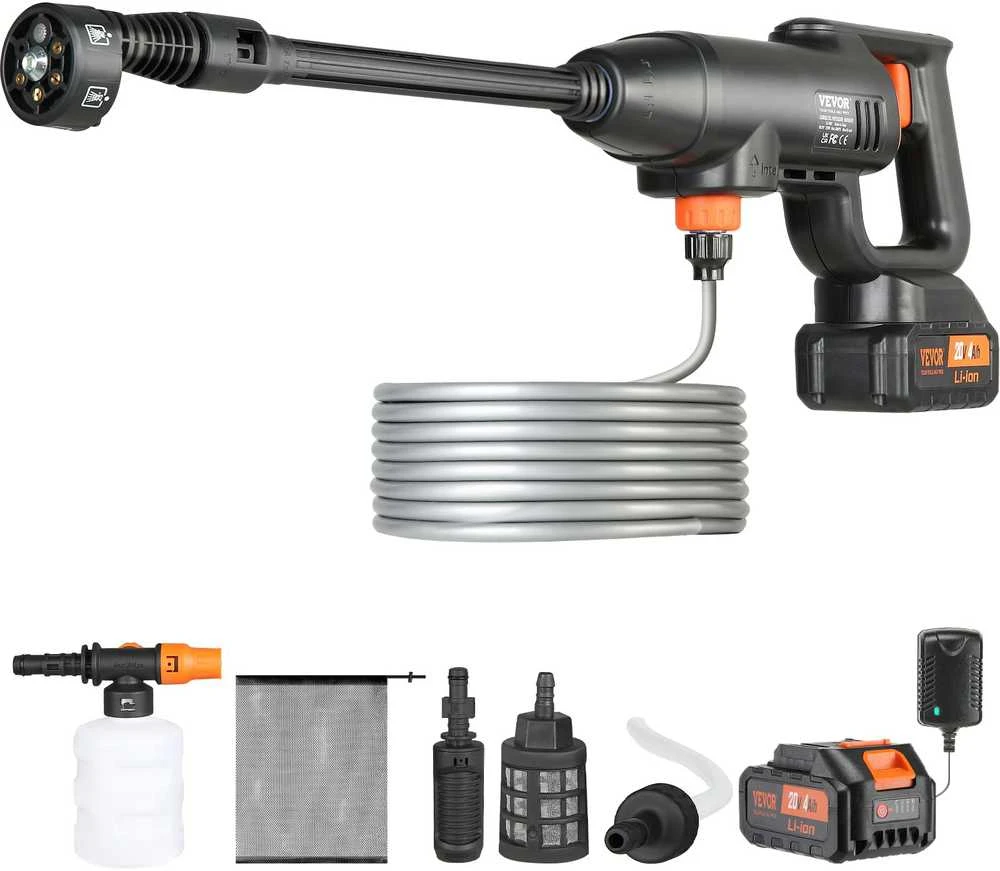 VEVOR Aukšto slėgio belaidis plovimo įrenginys 580 PSI