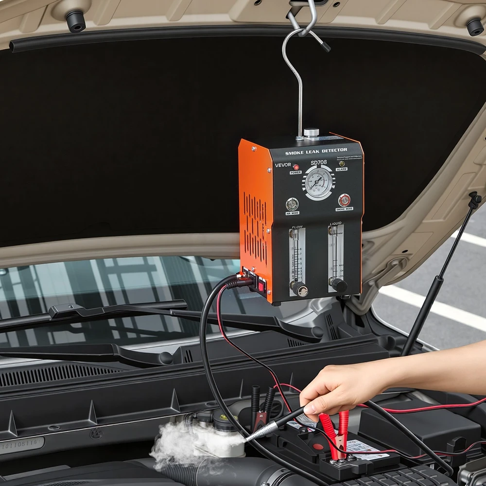 VEVOR Automobilinis dūmų generatorius EVAP nuotėkiui aptikti, su oro siurbliu, auto diagnostikos įrankis, nuotėkio detektorius