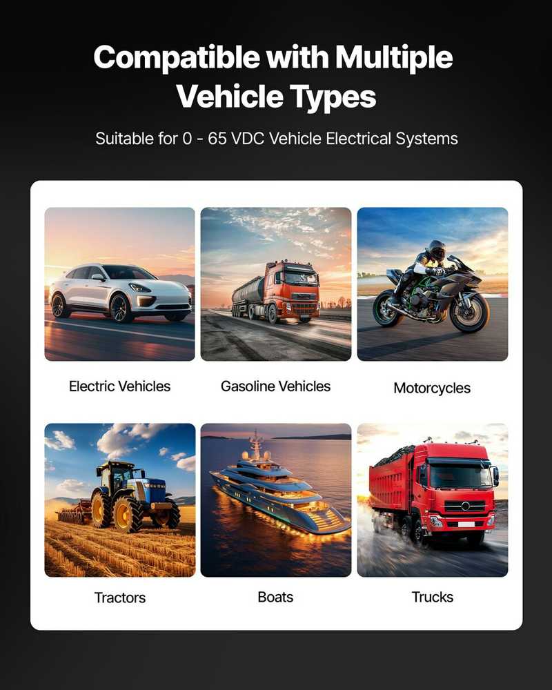 VEVOR Automobilinis grandinės testeris su TFT ekranu