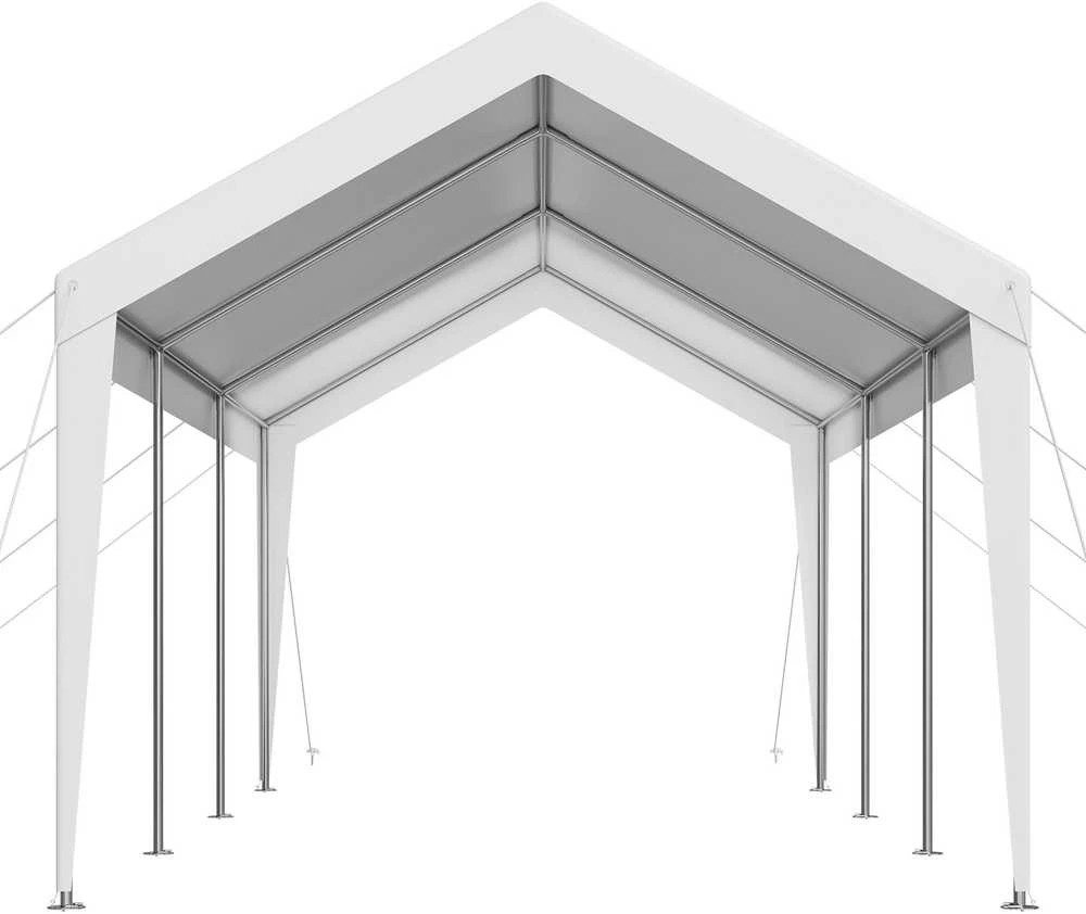 VEVOR Automobilio pastogė 3 x 6 m balta