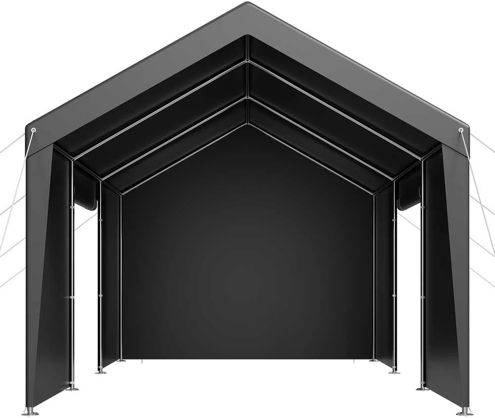 VEVOR Automobilio pastogė su sienelėmis, 12x20 pėdų, pilka