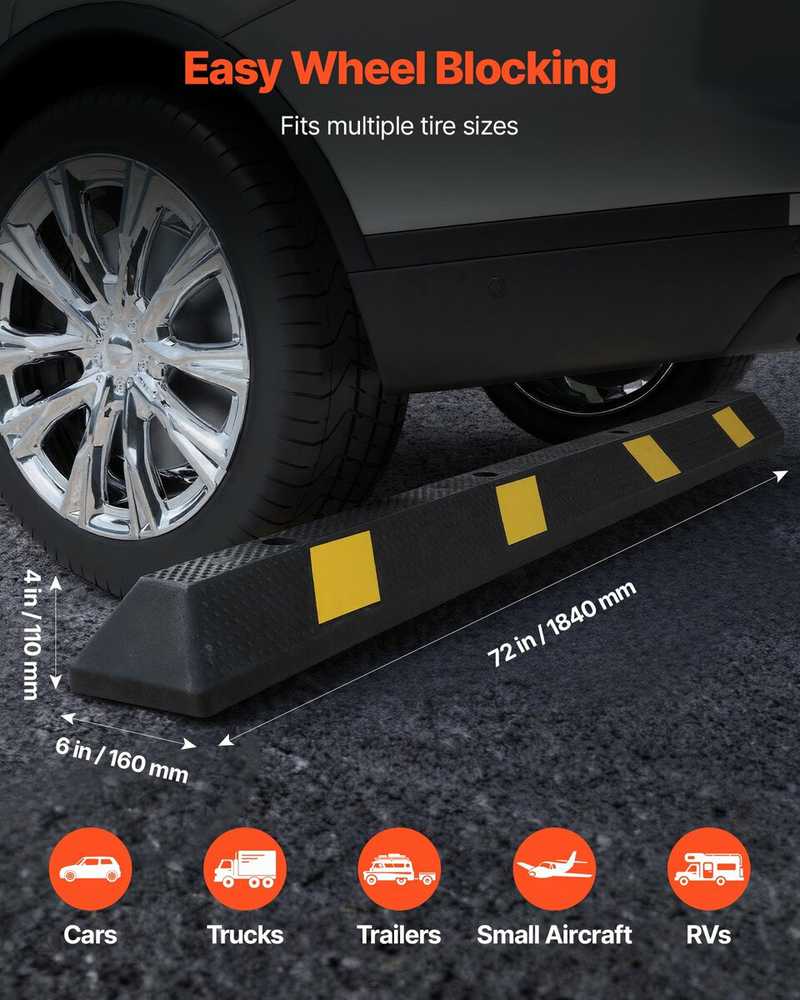 Vevor Automobilių stovėjimo ribotuvas 1840 mm, 2 vnt.