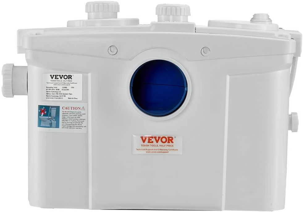 VEVOR Baigtas tualeto sistema su 800W siurbliu rūsyje