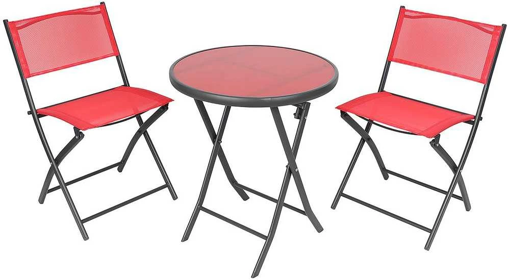 Lauko baldų komplektas Saska Garden balkono baldų komplektas: stalas ir 2 kėdės