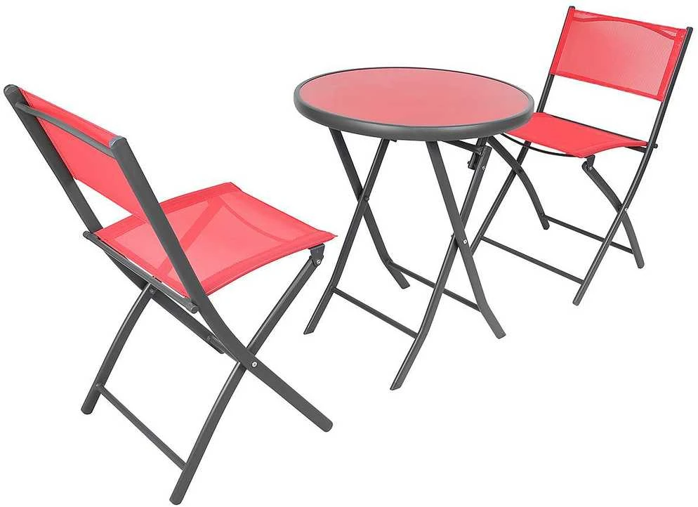 Lauko baldų komplektas Saska Garden balkono baldų komplektas: stalas ir 2 kėdės