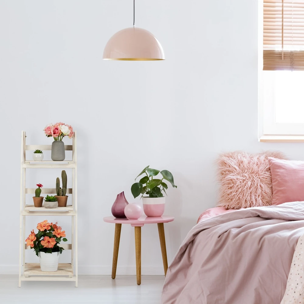 Relaxdays Balta medinė gėlių lentyna