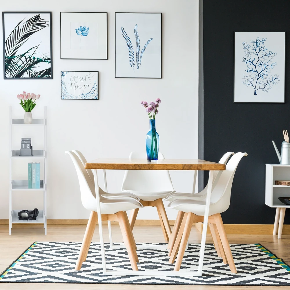 Relaxdays Balta pastatoma lentyna su 4 lygiais