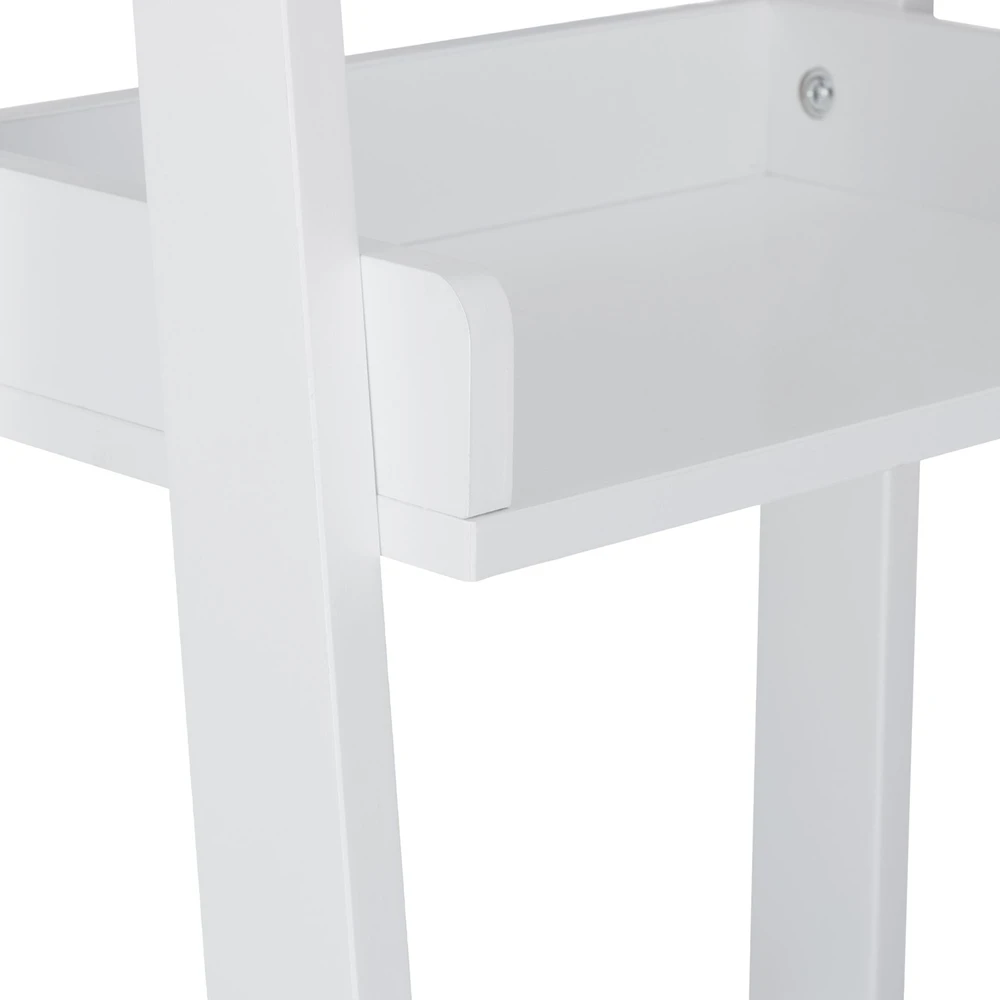 Relaxdays Balta pastatoma lentyna su 4 lygiais