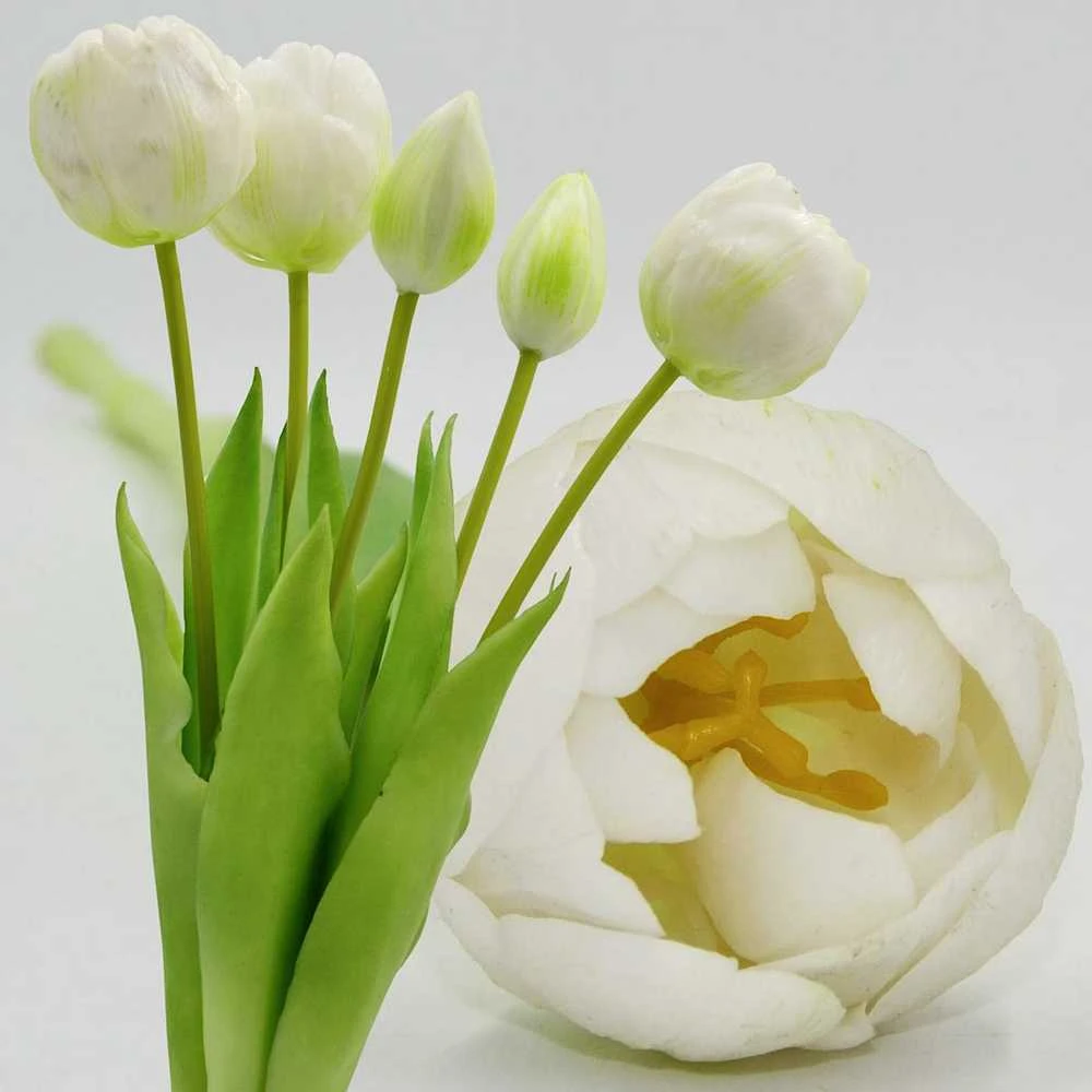 Saska Garden balta tulpinė bijūnė puokštė 39 cm